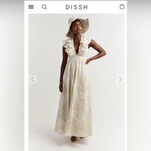 NWT Dish Malta Palm Maxi Dress Size 8